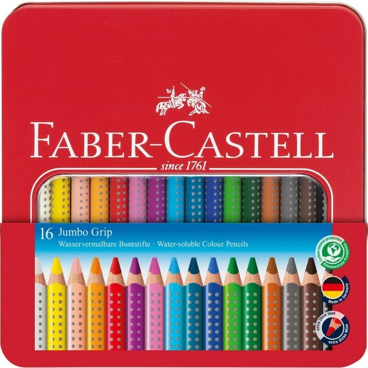 Kredki Jumbo Grip 16 kolorów, Faber Castell