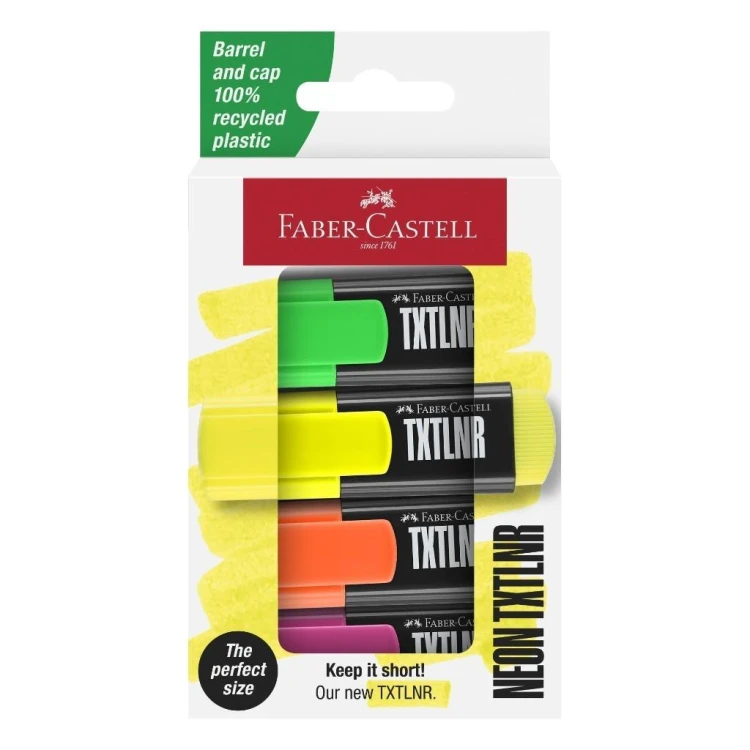 Zakreślacz mini TXTLNR neon 4szt, Faber Castell