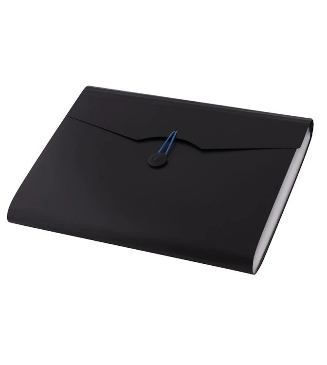 Teczka A4 12 przegródek czarna D.RECT, D.RECT