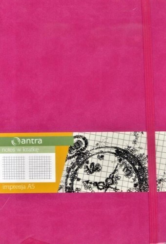 Notes A5 Kratka Impresja Różowy ANTRA, Antra