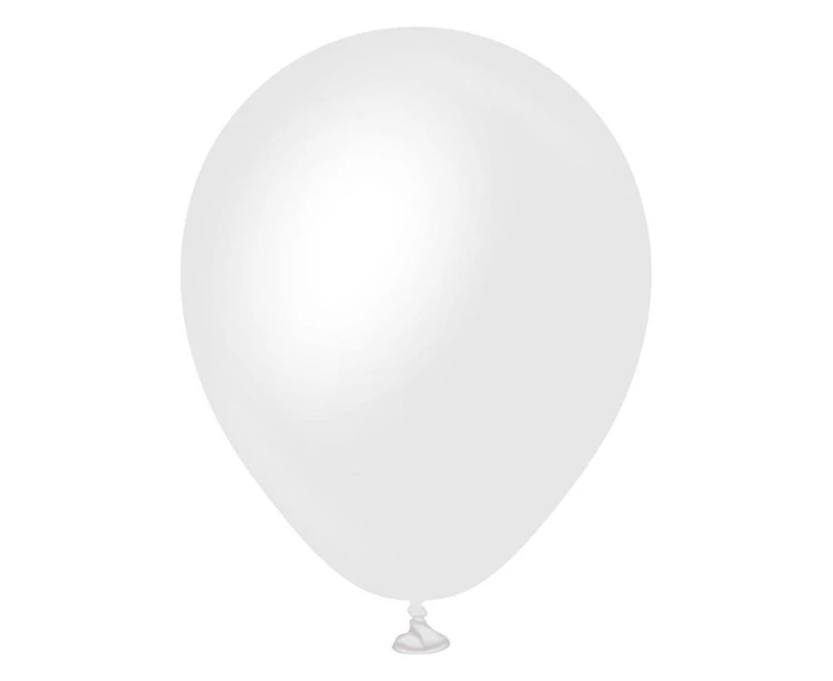 Balony Opaque Satin Snow White 50szt