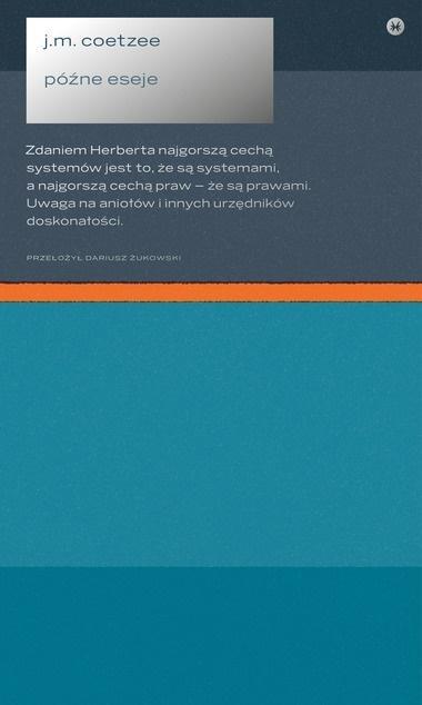 Późne eseje, John Maxwell Coetzee