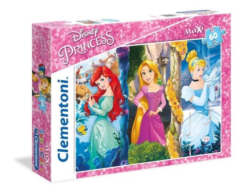 Puzzle 60 Superkolor Księżniczki, Clementoni