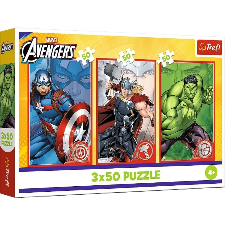 Puzzle 3x50 Twój bohater TREFL, Trefl