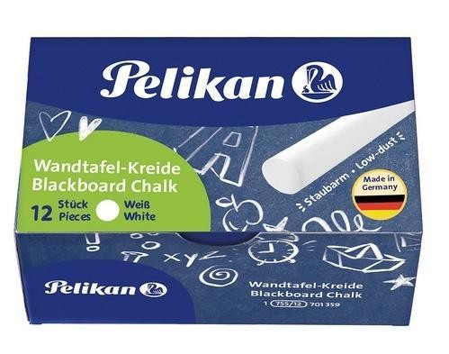 Kreda bezpyłowa biała 12szt PELIKAN, PELIKAN
