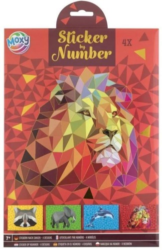 Naklejanie po numerach A4 Lew, Grafix