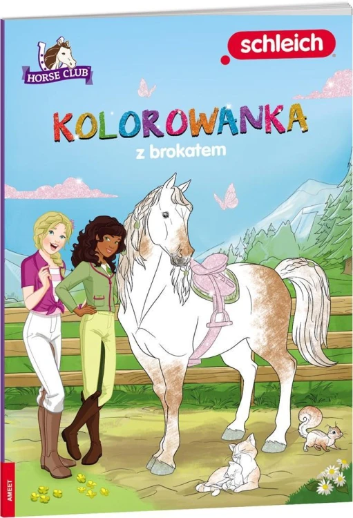 Horse Club. Kolorowanka z brokatem, praca zbiorowa