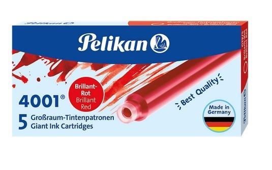 Naboje długie GTP/5 czerwone, PELIKAN