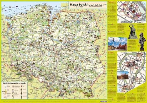 Plansza edukacyjna - Mapa Polski Junior, Demart