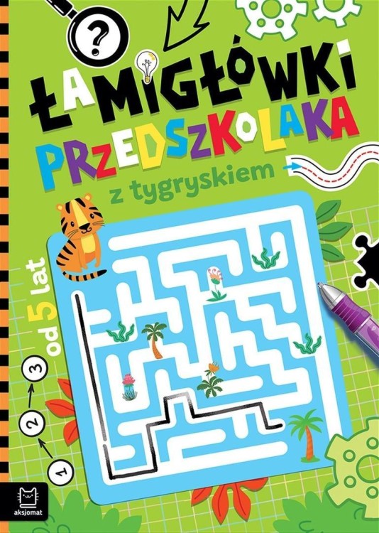 Łamigłówki przedszkolaka z tygryskiem od 5 lat