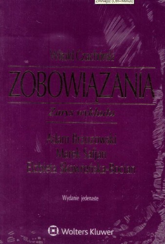 Zobowiązania Zarys wykładu, Czachórski Witold