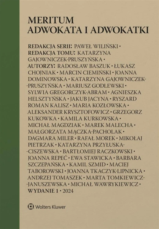 Meritum adwokata i adwokatki, praca zbiorowa