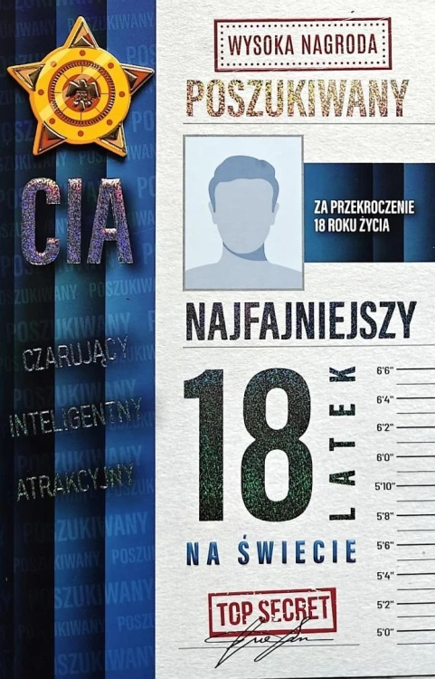 Karnet Urodziny 18 chłopak poszukiwany