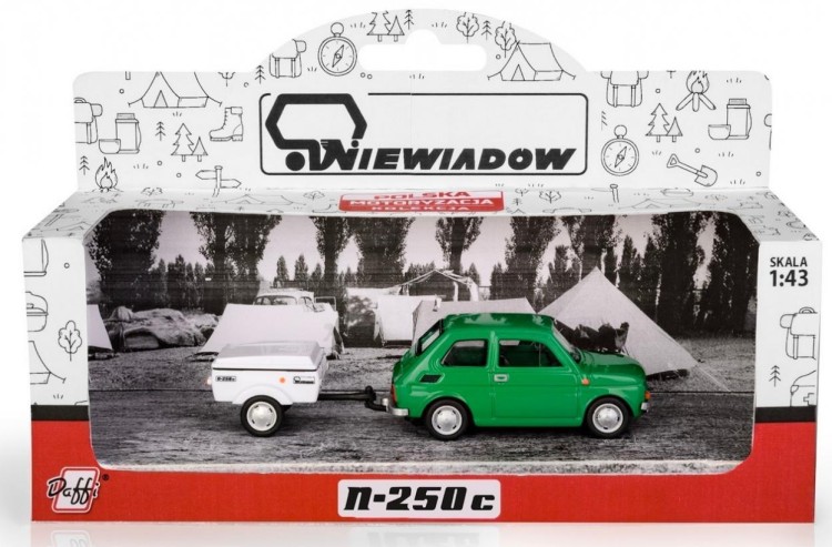 Fiat 126p + przyczepa Niewiadów Krótka zielony