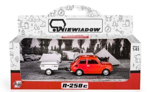 Fiat 126p + przyczepa Niewiadów Krótka czerwony