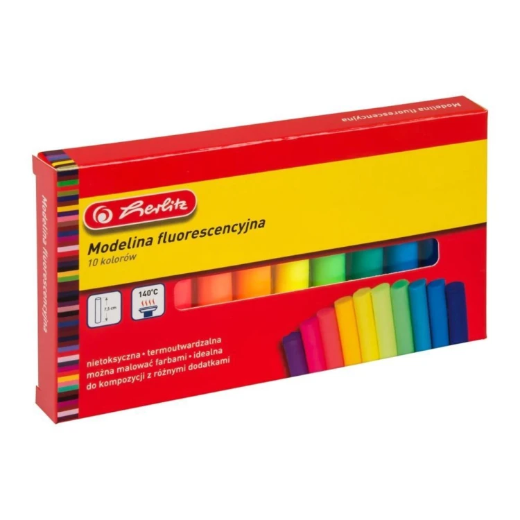 Modelina fluorescencyjna 10 kolorów, HERLITZ