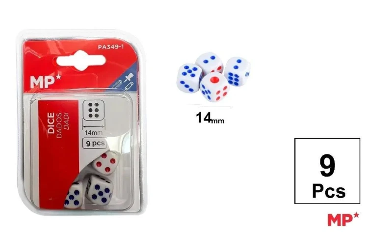 Kostka do gry 14mm 9szt, MP Main Paper