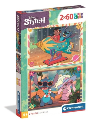 Puzzle 2x60 Super Kolor Stitch, Clementoni