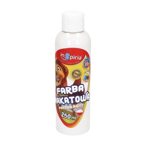 Farba plakatowa biała 250ml, InSpiria