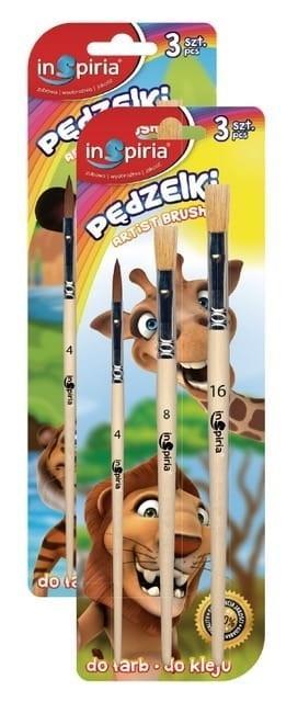 Pędzelki 3szt, InSpiria
