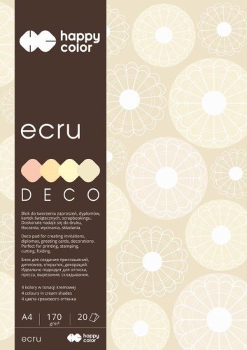 Blok A4/20K Deco Ecru 170g HAPPY COLOR, GDD