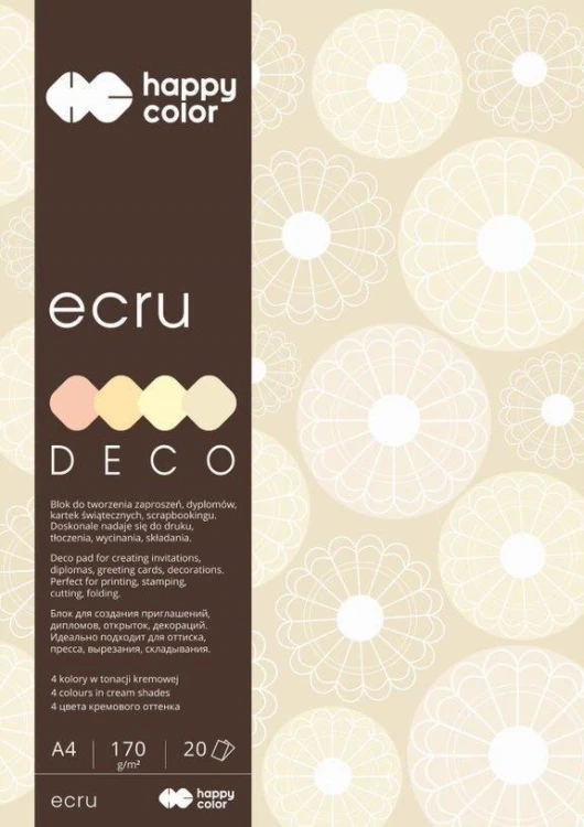 Blok A4/20K Deco Ecru 170g HAPPY COLOR, GDD