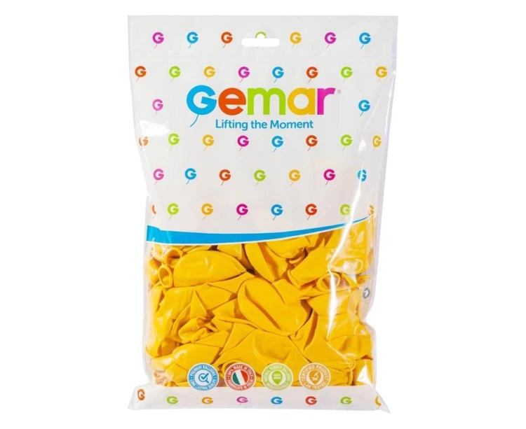 Balony pastelowe ciemnożółte 25cm 100szt.
