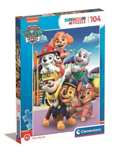 Puzzle 104 Super Kolor Paw Patrol, Clementoni