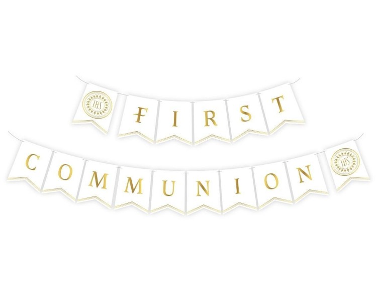 Girlanda papierowa First Communion Komunia