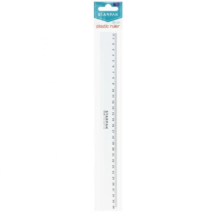 Linijka plastikowa 30cm, STARPAK