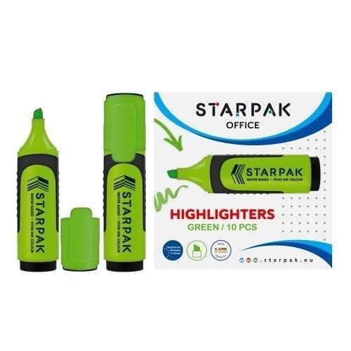 Zakreślacz zielony (10szt), STARPAK