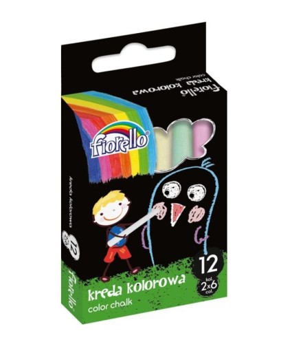Kreda kolorowa 12 kolorów FIORELLO, Fiorello