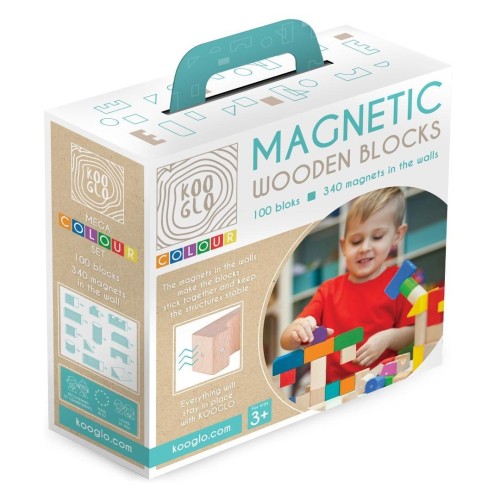 Klocki drewniane Mega Colour 100szt, Kooglo