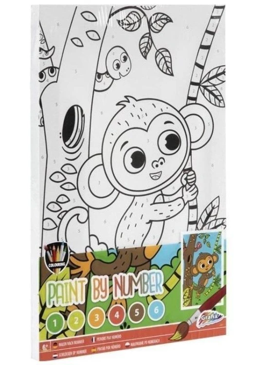 Malowanie po numerach Małpka, Grafix