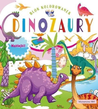 Blok kolorowanek. Dinozaury, praca zbiorowa