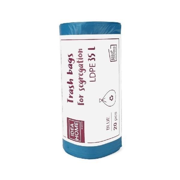 Worki na śmieci 35l niebieskie 20szt, IDEA