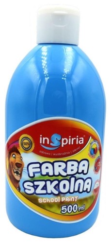 Farba szkolna niebieska 500ml, InSpiria