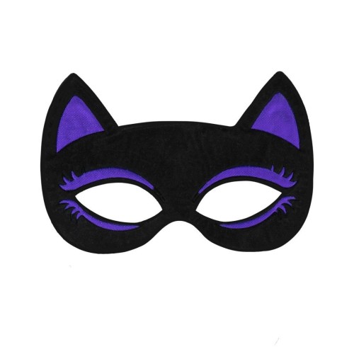 Maska na Halloween flokowana Kot