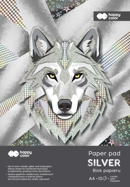 Blok Hobby Silver A4 150-230g 10ark HAPPY COLOR