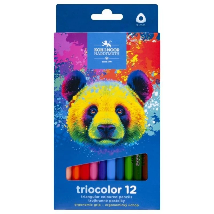 Kredki Triocolor Niedźwiedź 12 kolorów, Koh-I-Noor