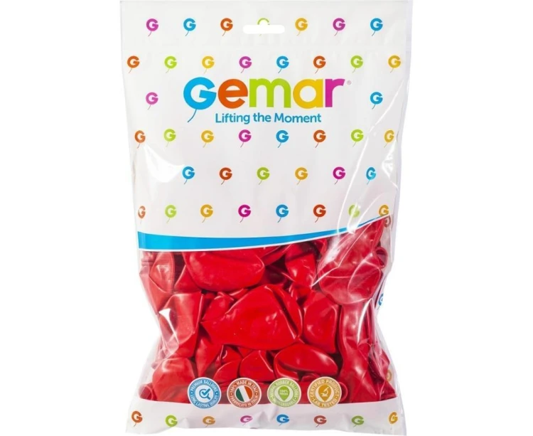 Balony pastelowe czerwone 21cm 100szt