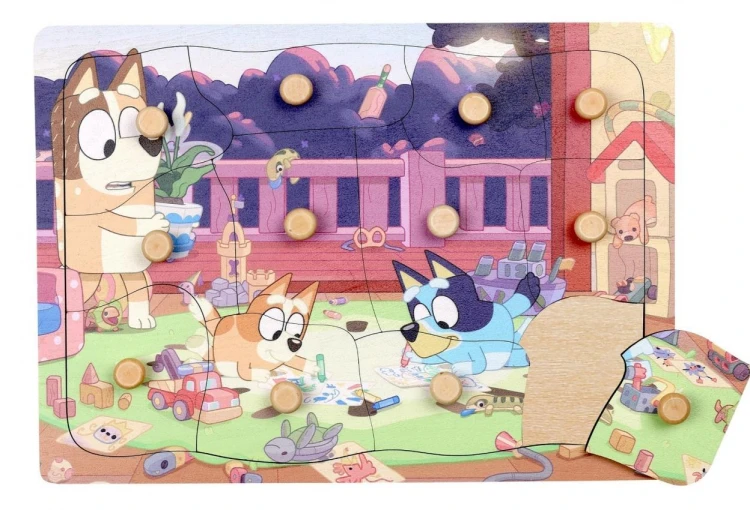 Puzzle z uchwytami drewniane 12el, MICKI