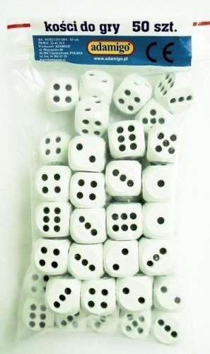 Kości do gry (kpl 50 sztuk), Adamigo