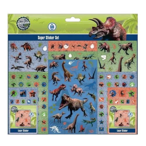 Zestaw Naklejek Dinozaury 500szt, Cass film