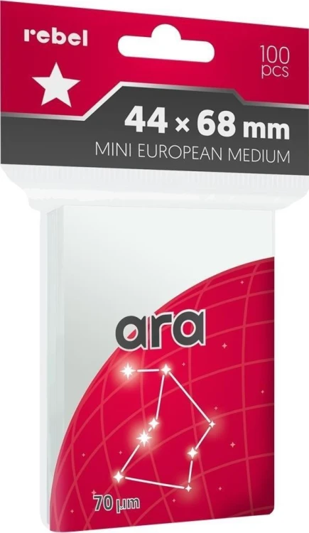 Koszulki na karty 44x68mm Ara 100szt REBEL, Rebel