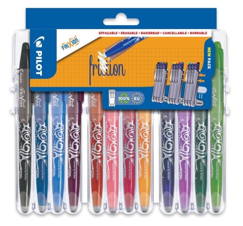 Pióro kulkowe FriXion 0,7 12 kolorów PILOT, PILOT