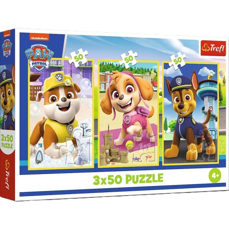 Puzzle 3x50 Nasze pieski TREFL, Trefl