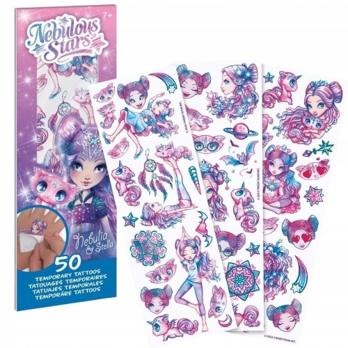 Tatuaże dla dzieci Nebulia 50szt, Nebulous Stars