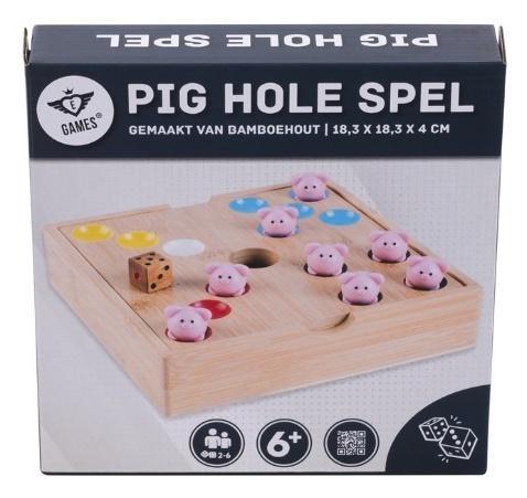 Gra Pig Hole - wersja bambus z świnkami