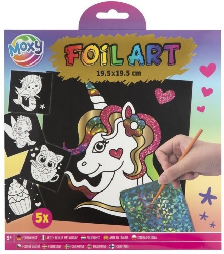 Zestaw do wyklejania Jednorożec 5 arkuszy, Grafix